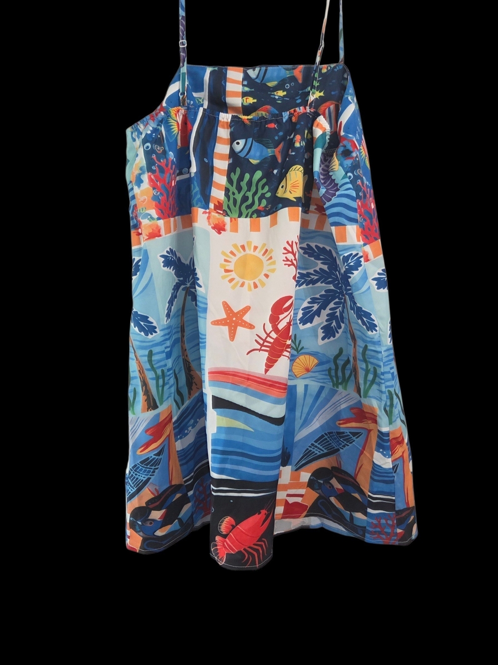 Women's Blue Nautical Print Dress
